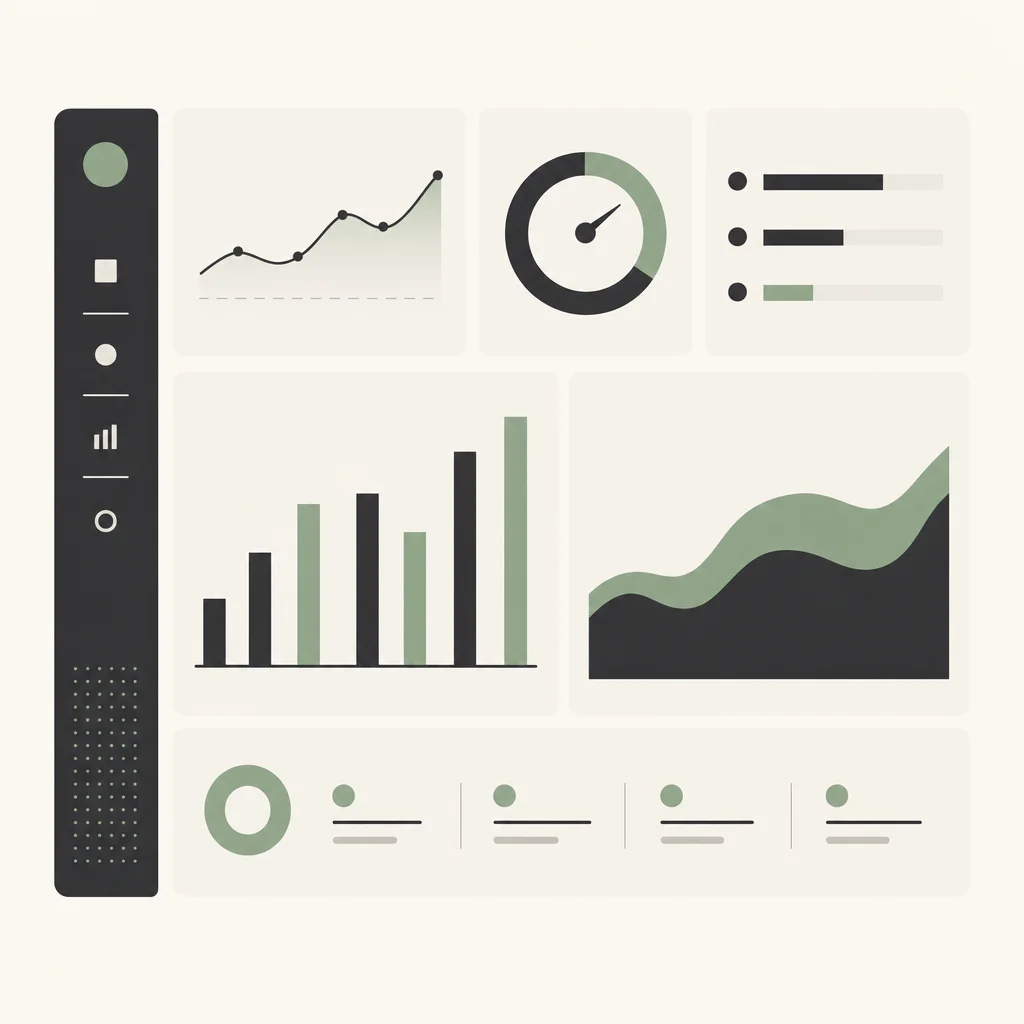 Monitoring-Dashboard mit Fehlerrate, Latenz und Tokenverbrauch einer KI-Schnittstelle