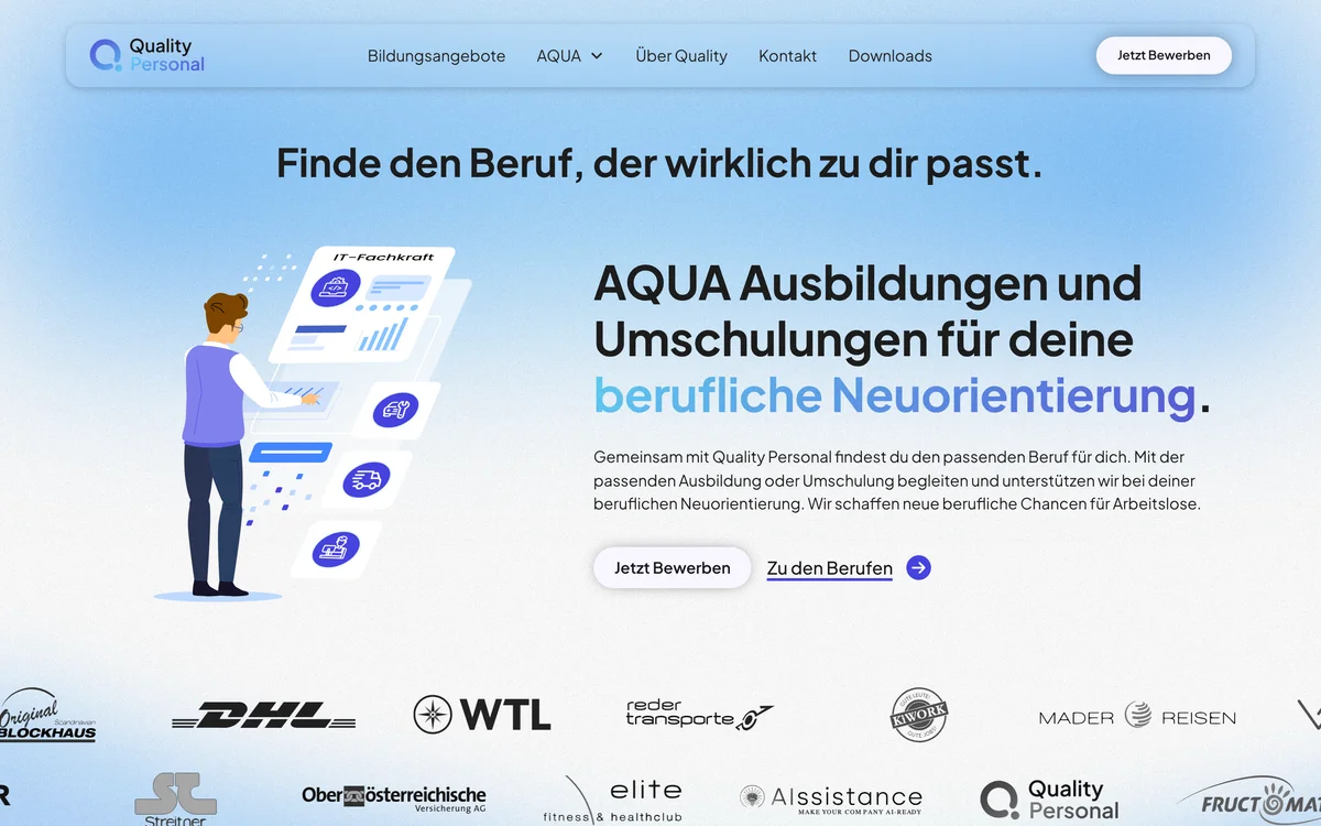 Quality Personal – Startseite der Plattform